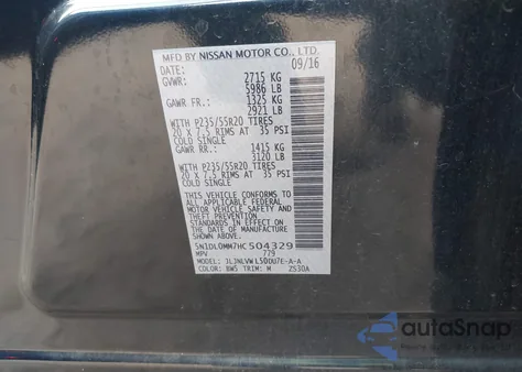 2017 Infiniti Qx60 from USA, damaged, VIN 5N1DL0MM7HC504329